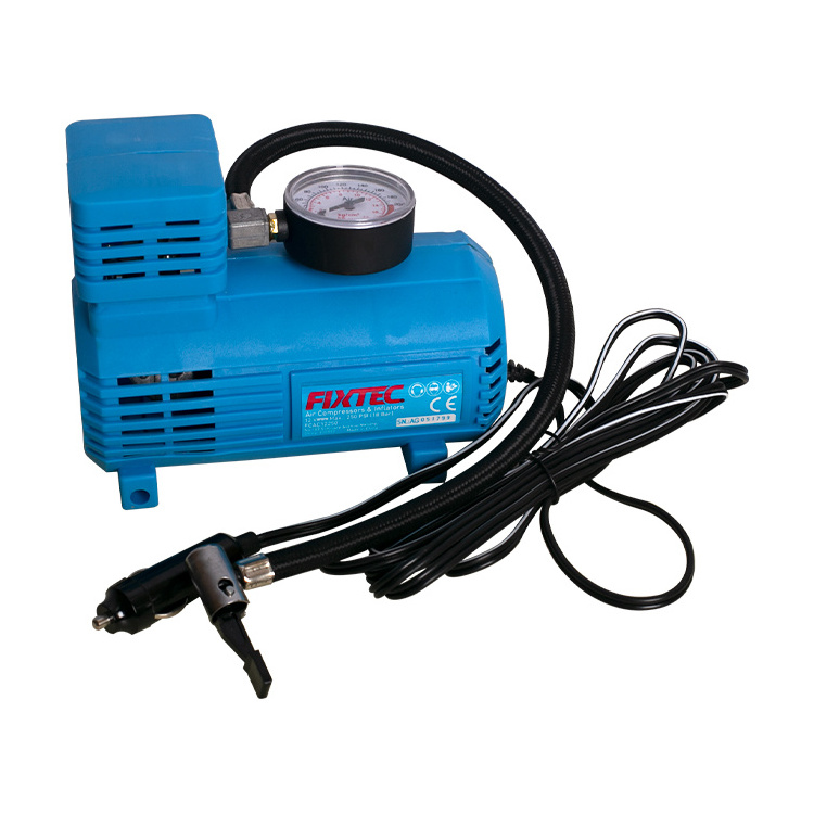 FIXTEC Mini DC 12V Portable Air Compressor Tire Inflator Machine