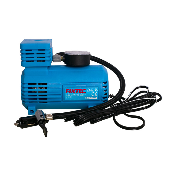 FIXTEC Mini DC 12V Portable Air Compressor Tire Inflator Machine