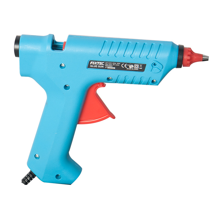 FIXTEC Factory Sale Small Size 80W Cheap Price Electric Hot Glue Gun Hot Melt Glue Gun