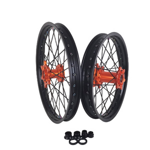 Factory Sale Universal 18 19 21 inch Customized Motorcycle Aluminum Motocross Wheel Set For KTM