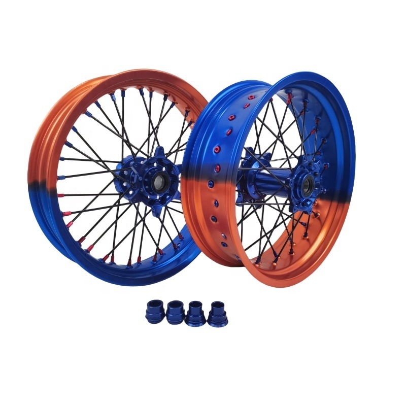 Aluminum alloy 17 inch pit bike supermoto wheels and motorcycle supermoto wheels