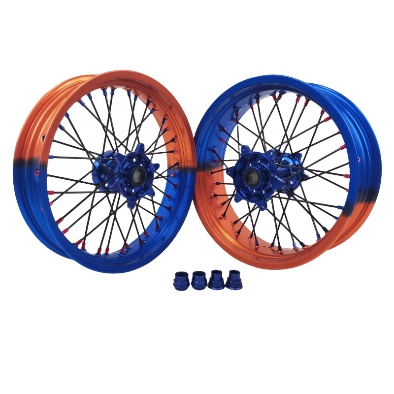 Aluminum alloy 17 inch pit bike supermoto wheels and motorcycle supermoto wheels