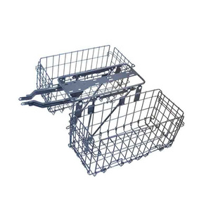 Rear Bike Carry Pet Dog Basket For bike Steel Rear folding Basket Bike