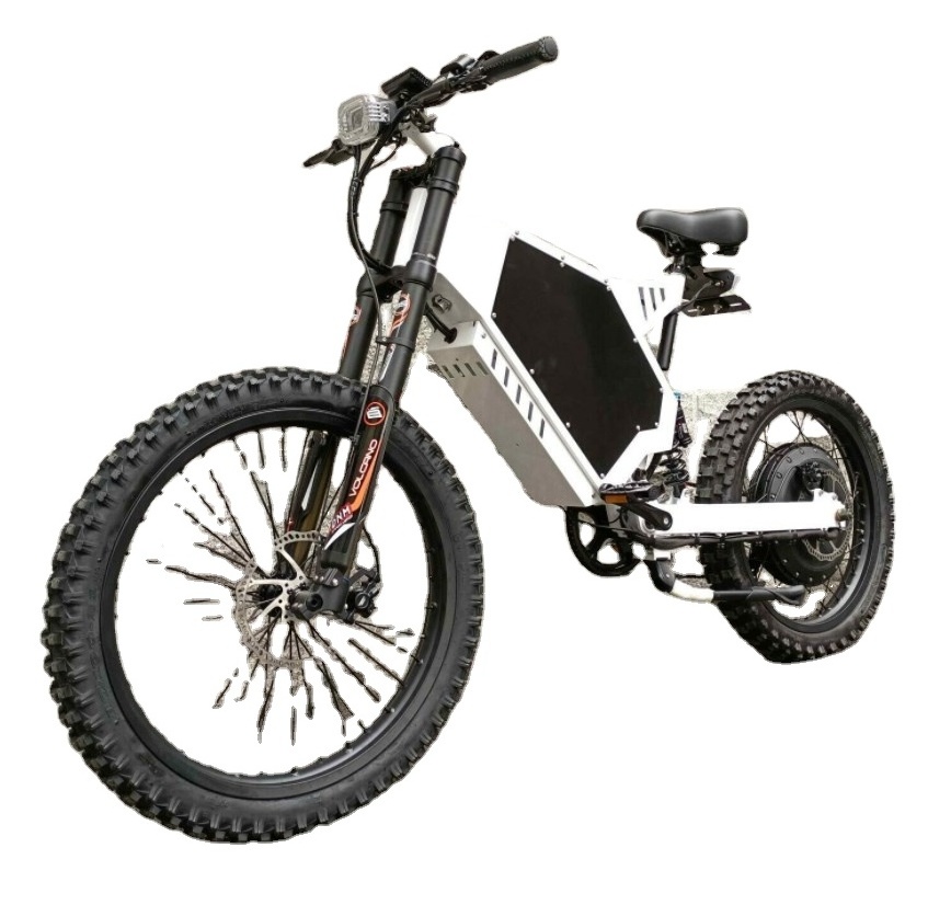 2023 New High Power 8KW E bike 100KM Range Off-road Fast Adult Stea1th Bomber Electric Bike / long tail Bike