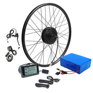 Custom Label Ebike conversion 48v 27.5 inch electric bike kit rear wheel 350w hub motor electric bicycle conversion kit