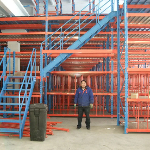 Heavy-Duty Multi-Level Warehouse Mezzanine Floor Racking System Stainless Steel Frame Shelves with CE Certification