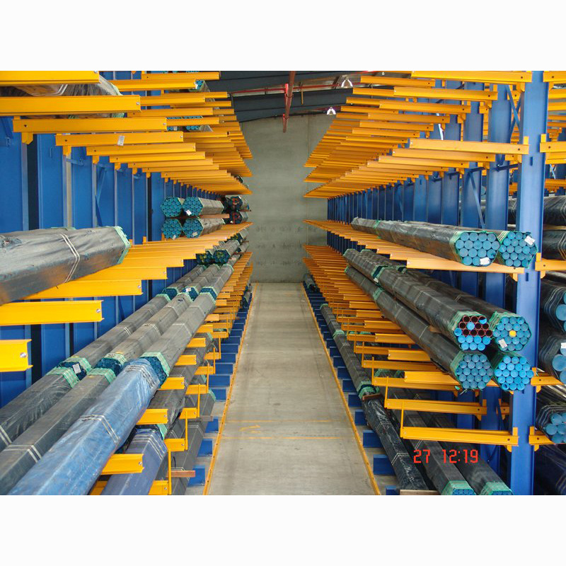 Heavy duty single arm double arm cantilever racking storage PIPE steel coils long goods rack for storage