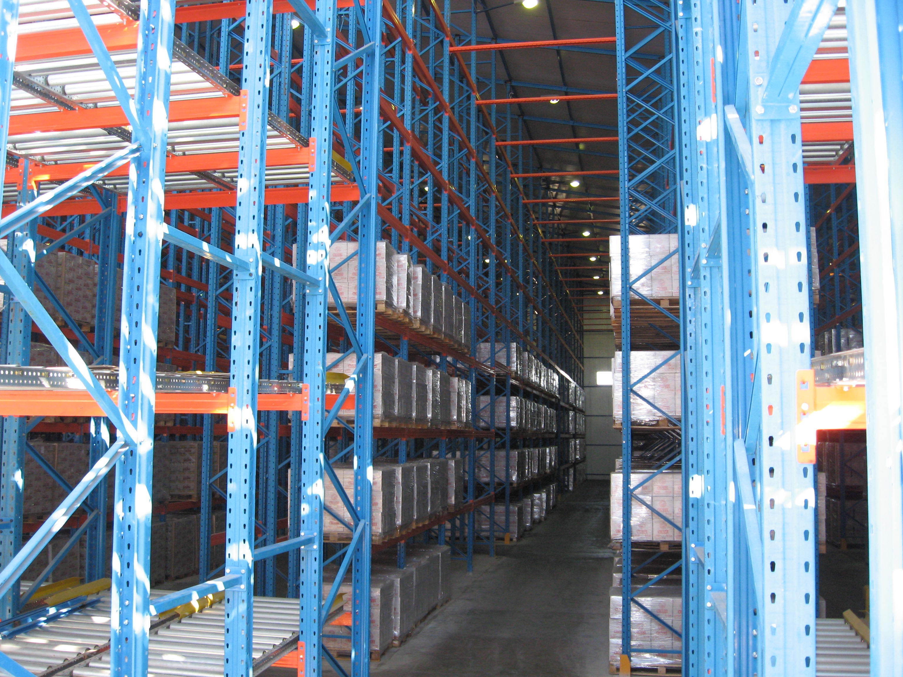 High Quality Automated Warehouse Storage Pallet Package Flow Rack with Slide Roller