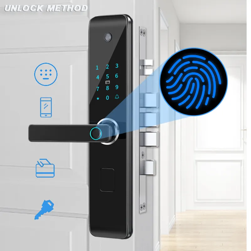 EBKN new design TT biometric Code Fingerprint APP Smart door Lock