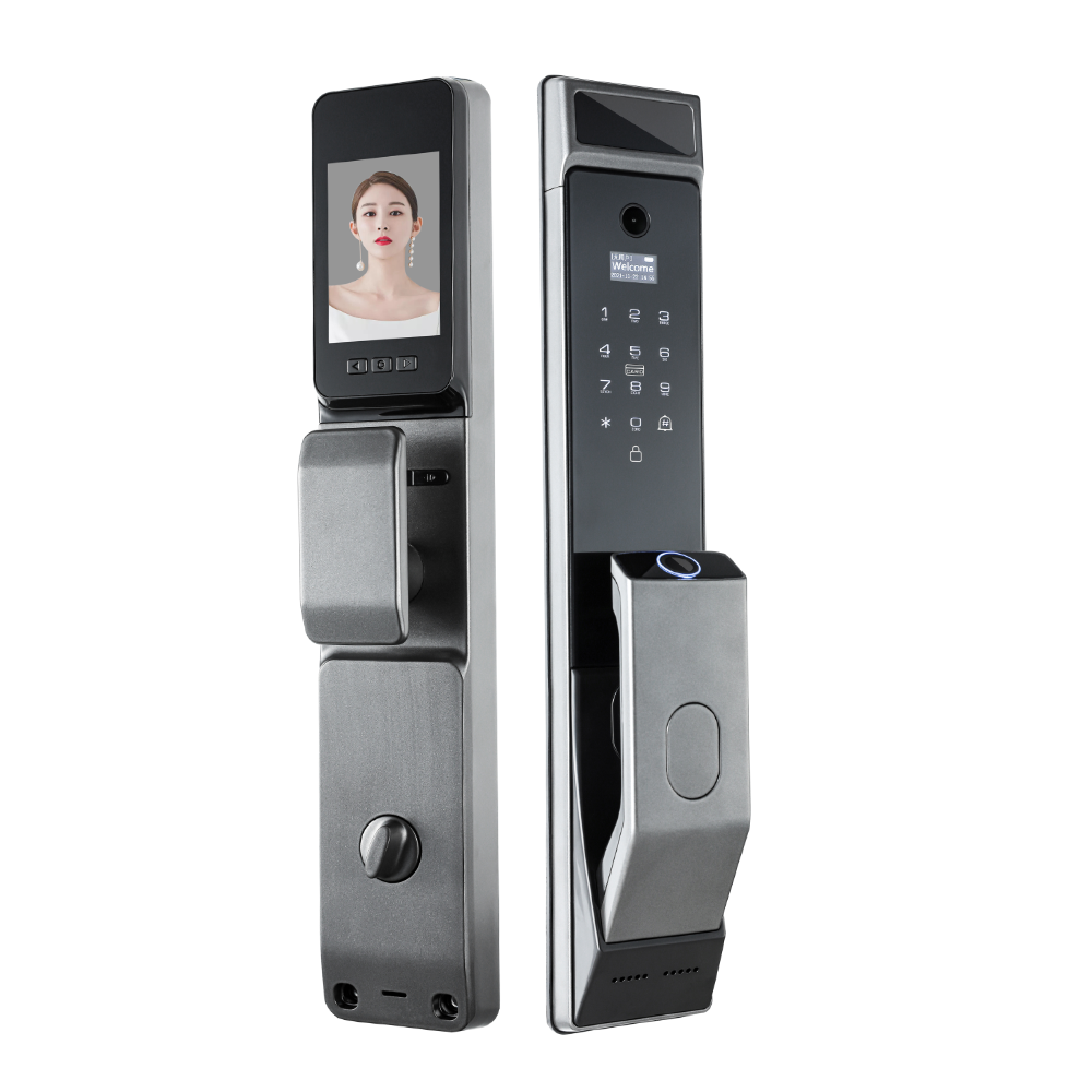 Korea digital door lock electric fingerprint 3D face recognition tuya smart door lock with camera