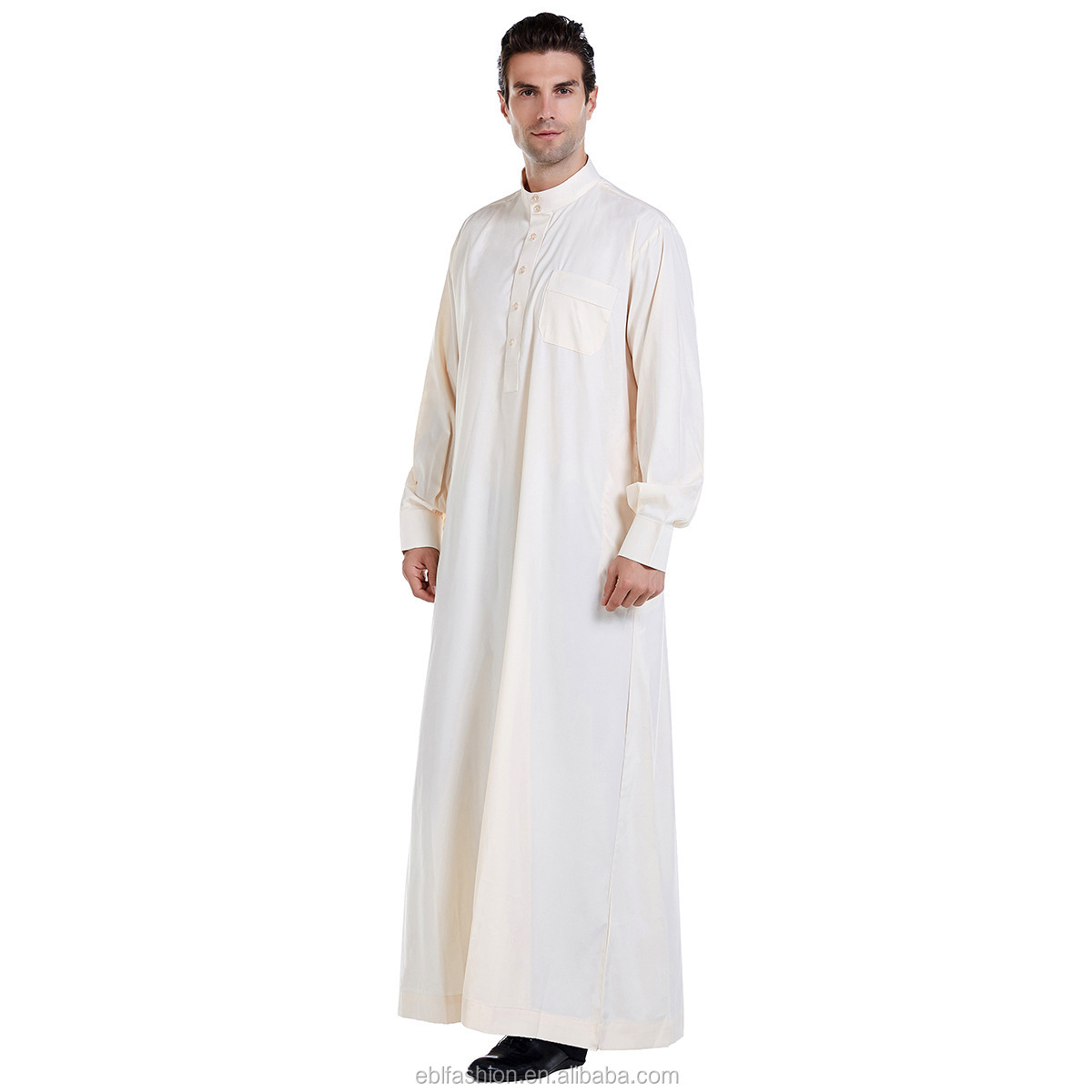 Yibaoli manufacturer hot sale Saudi Dubai muslim men clothing al aseel jubba  thobe qamis