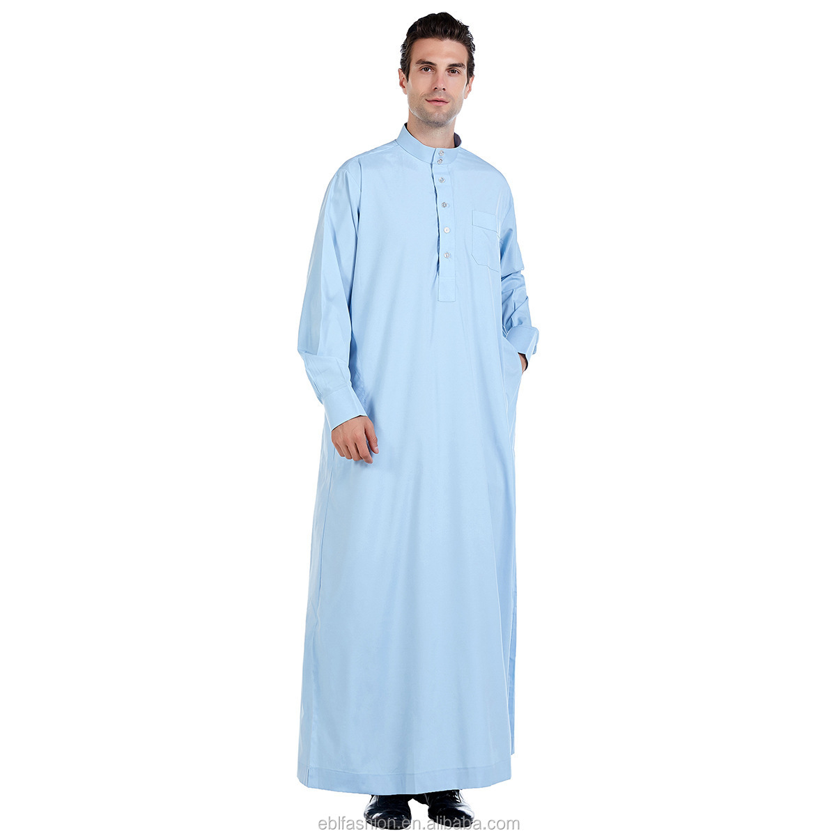 Yibaoli manufacturer hot sale Saudi Dubai muslim men clothing al aseel jubba  thobe qamis