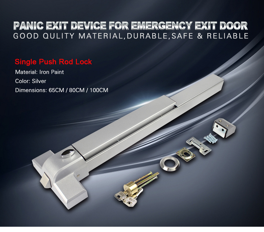 Hot Sale High Quality 650mm 800mm 1000mm Fire Escape Door Lock Push Bar anti Panic Exit Lock