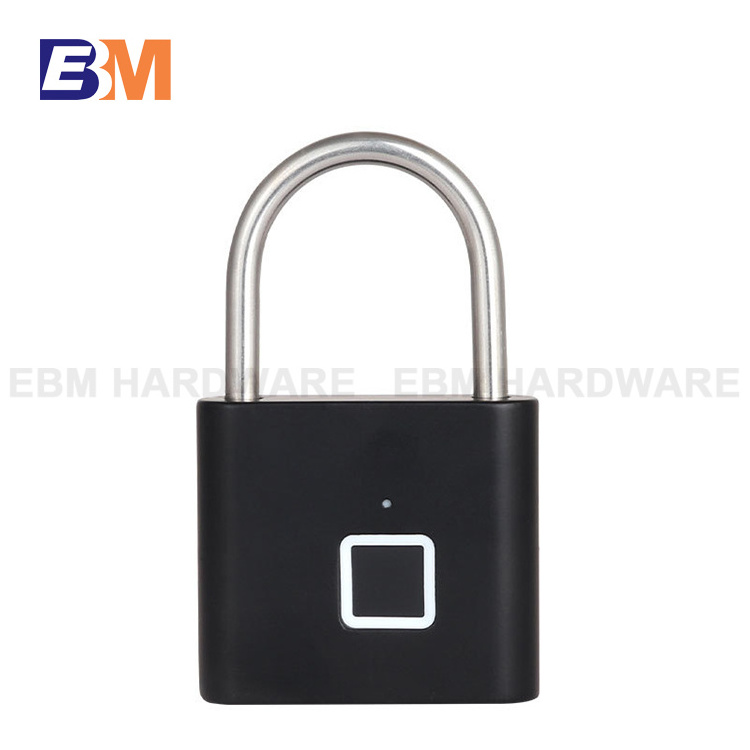 Waterproof fingerprint padlock safe USB charging quick unlock thumbprint padlock for gym locker can store 20 Fingerprint