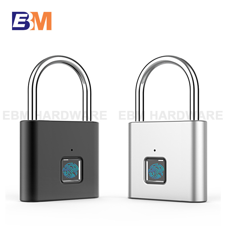 Smart Biometric Fingerprint Padlock Keyless Waterproof Fingerprint Lock Anti-Theft Security Electronic Padlock for Luggages Bag