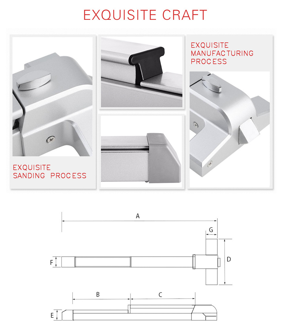 high quality Push type panic bar Escape Panic exit device fire door lock