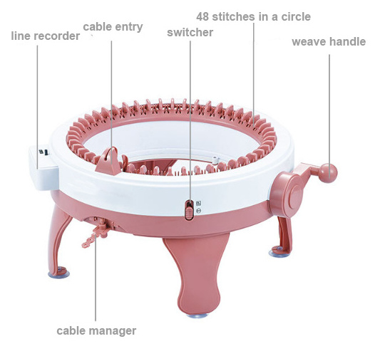 Hand Knitting Machine 48 Needle Diy Knitting Machine EB Customized Socks Making Machine Children's Educational Toys Circular