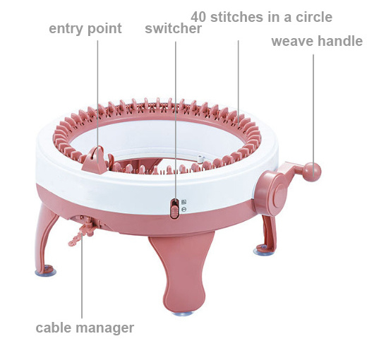 Knitting Machine Loom Diy Hand Sewing Machine Hot Sell Plastic Weaving Loom Big Knitting Kids EB Customized Socks Making Machine