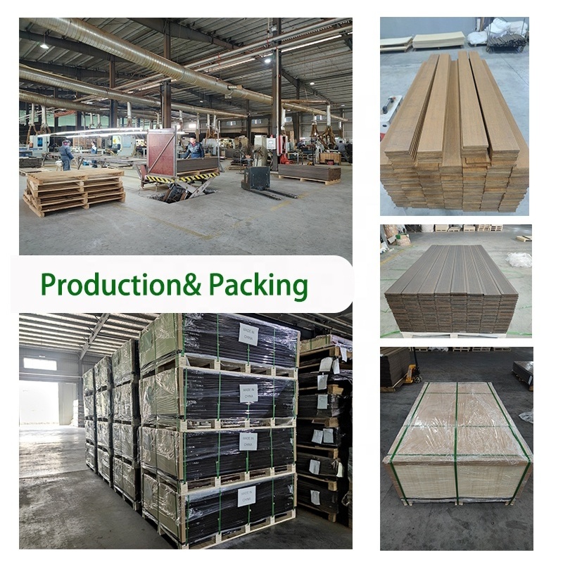 Factory price Europe standard extremely durable stable dark coffee teak color decking Sikkens oil finished bambus parkett deckel