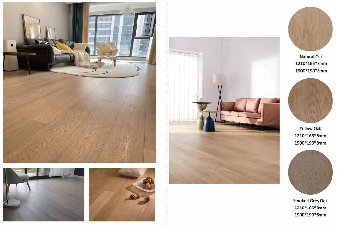 Hangzhou EBM highly water resistant factory direct selling better price engineered wooden  oak floors resilient flooring