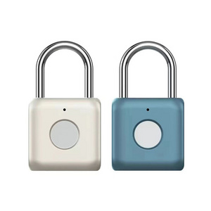 New design USB charge Keyless Finger Print Padlock Luggage Cabinet Fingerprint Smart Pad locks