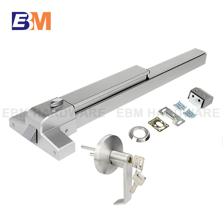 EBM HARDWARE Promotion Panic Exit Device 800mm Push Bar Panic Lock with Trim Handles door Lock for Fire door