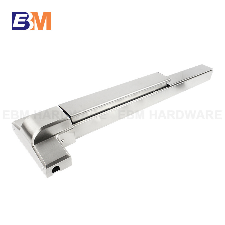 Security door hardware push bar for double leaf door stainless steel 304 push bar panic lock vertical rod panic exit device