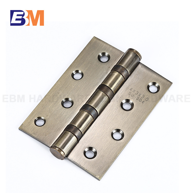 SS304 Door Hinges hardware 2BB 4BB 4x3 inch Stainless steel Ball Bearing Butt Hinge for wooden doors or steel doors