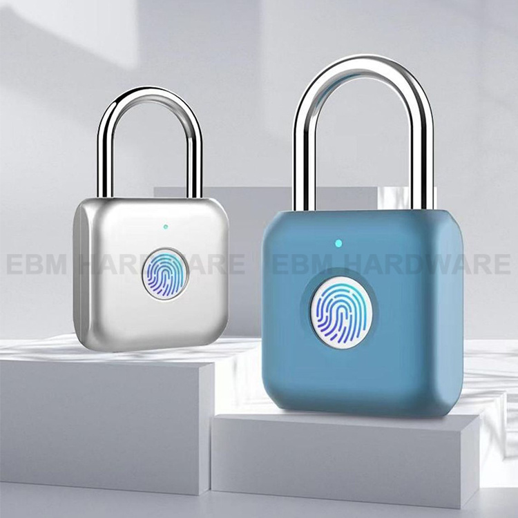 USB Digital Rechargeable Fingerprint Identification Smart Lock Keyless Security Fingerprint Padlock School bag Lock