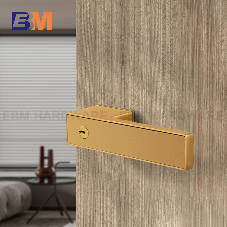 Italian Silent Ecological Door Lock Handle Magnetic Privacy Modern Indoor Door Handle Lock Bedroom Door Handle