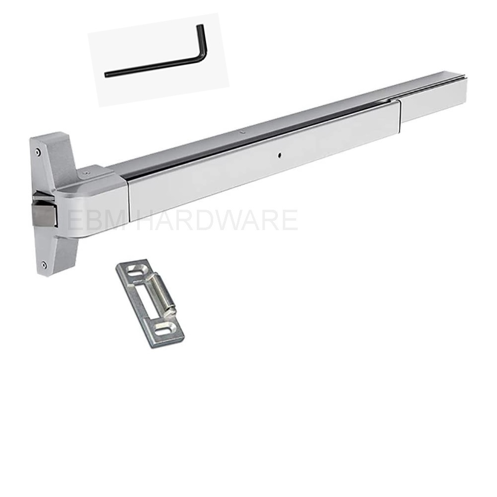 800mm 1000mm Push Bar Panic Exit Device Stainless Steel 304  Double Latch Panic Bar with Hex Key Dogging Fire Door Lock