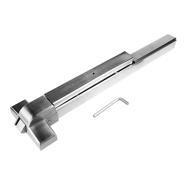 800mm 1000mm Push Bar Panic Exit Device Stainless Steel 304  Double Latch Panic Bar with Hex Key Dogging Fire Door Lock