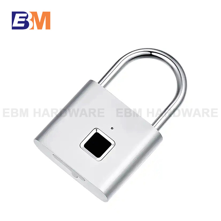 Fingerprint Padlock USB Rechargeable Keyless Smart Door Lock Biometric Fingerprint Lock Security Pad Lock for Cabinet Door