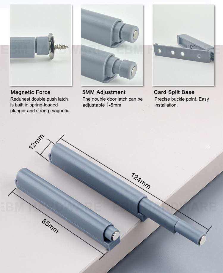 Rebound Device Push to Open Door Latch Magnetic Touch Latches for Cabinet Door Closure Push Catch Press Out Cabinet Hardware