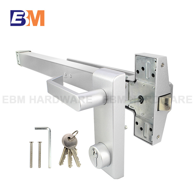 best selling Panic Exit Device Fire Escape Door Lock Panic Bar Push Type with Lock Cylinder Panic Latch