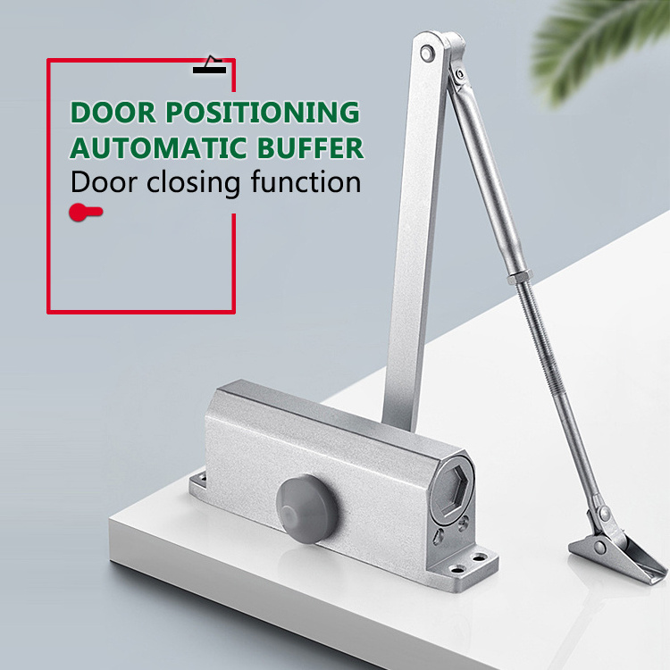 Heavy Duty Adjustable Commercial Automatic Door Closer Hydraulic Hidden Door Closer for 85-125KG Door