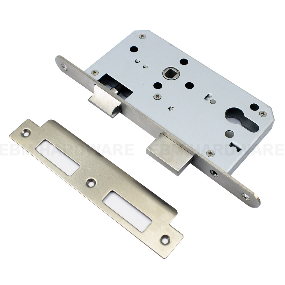 Euro-Profile Mortise Lock Body Lock Set SS304 Mortise Lockcase  for Exterior Door Lockset