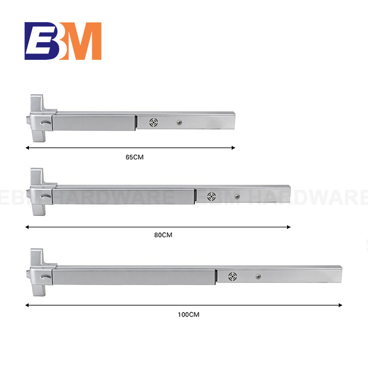 Fire Door Panic Exit Device Promotion Hardware Fitting Alarm Push Bar with Trim Handles Lever Panic Lock