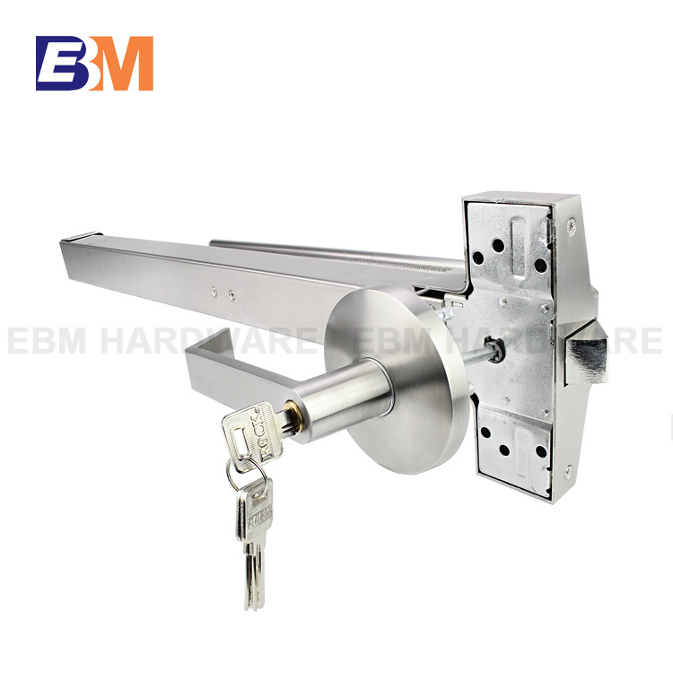 Door push bar panic exit  device heavy duty hardware latch fireproof emergency lock commercial single door panic lock