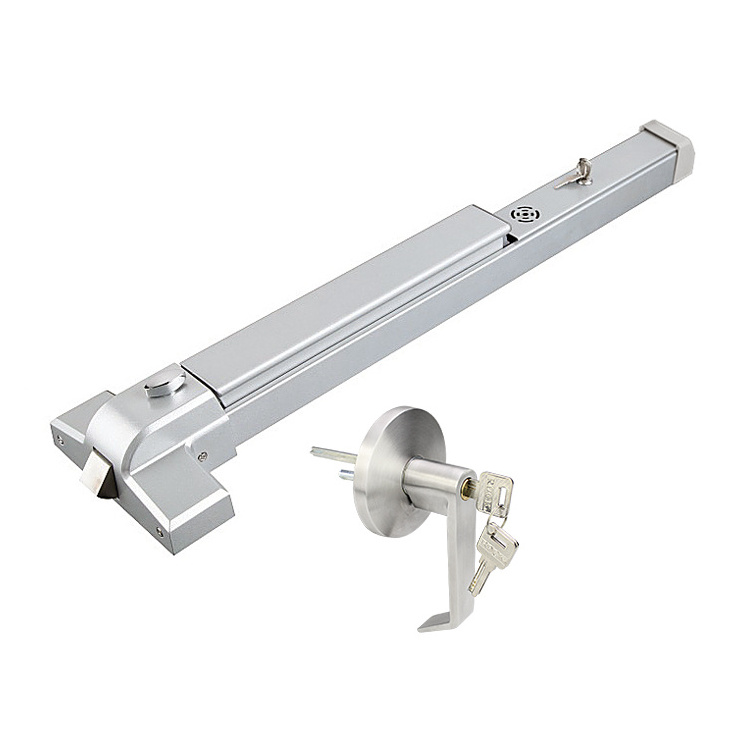 Fire door or Exit door Panic Exit Device Stainless Steel 304 Push bar Panic Lock with Alarm with Lever handle