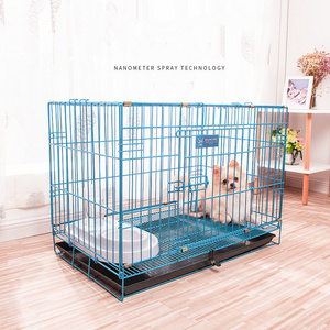 Folding Metal pet or dog Crate Kennel cat dog Cage with Tray