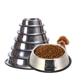 Wholesale Non-slip Travel Pet Food Bowl Car bowl Pet pot Stainless Steel Rubber Dog Bowl Pet feeder