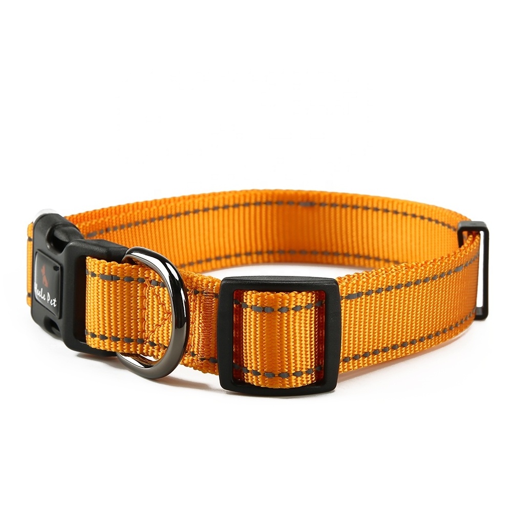 Custom   Accessories Reflective Tape Quick Release Buckle Dog Collars And Leash