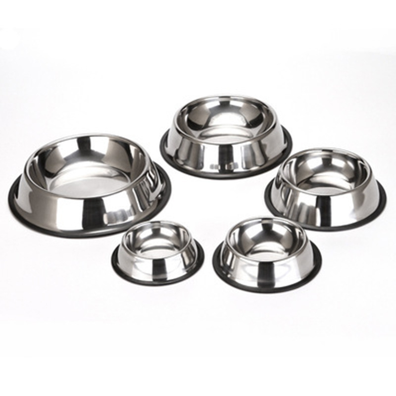 Wholesale Non-slip Travel Pet Food Bowl Car bowl Pet pot Stainless Steel Rubber Dog Bowl Pet feeder