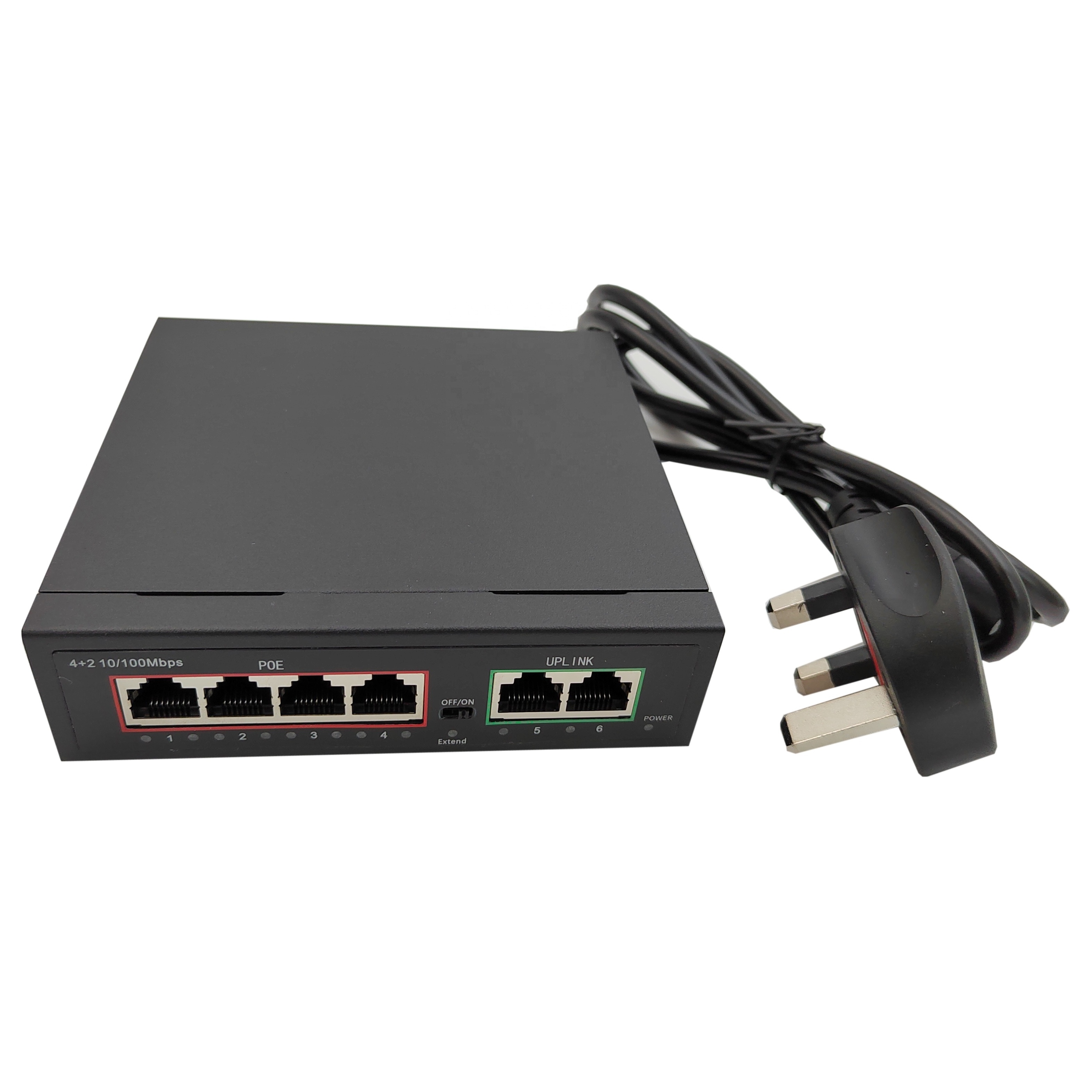 4 Port Full Gigabit POE Switch with 2 port uplink network switch