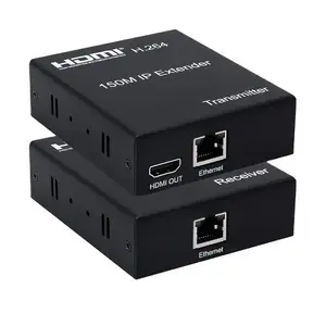 150M HDMI Extender Over IP TCP Rj45 Cat5e Cat6 Cable 1080P HDMI Ethernet Video Transmitter and Receiver N To N By Network Switch