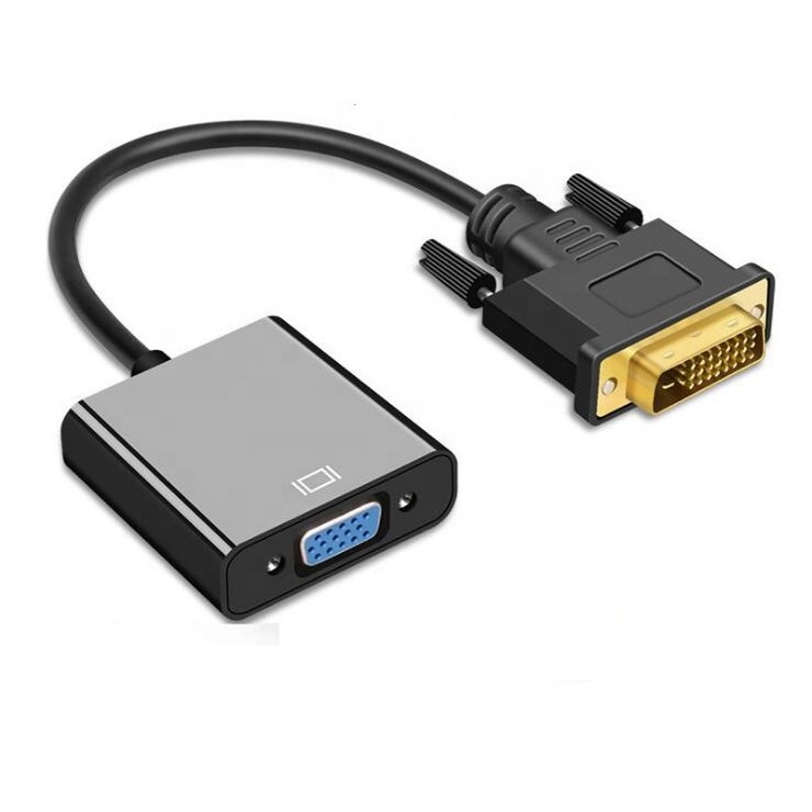 Full HD 1080P DVI-D DVI To VGA Adapter Video Cable Converter 24+1 25Pin to 15Pin Cable Converter for PC Computer Monitor