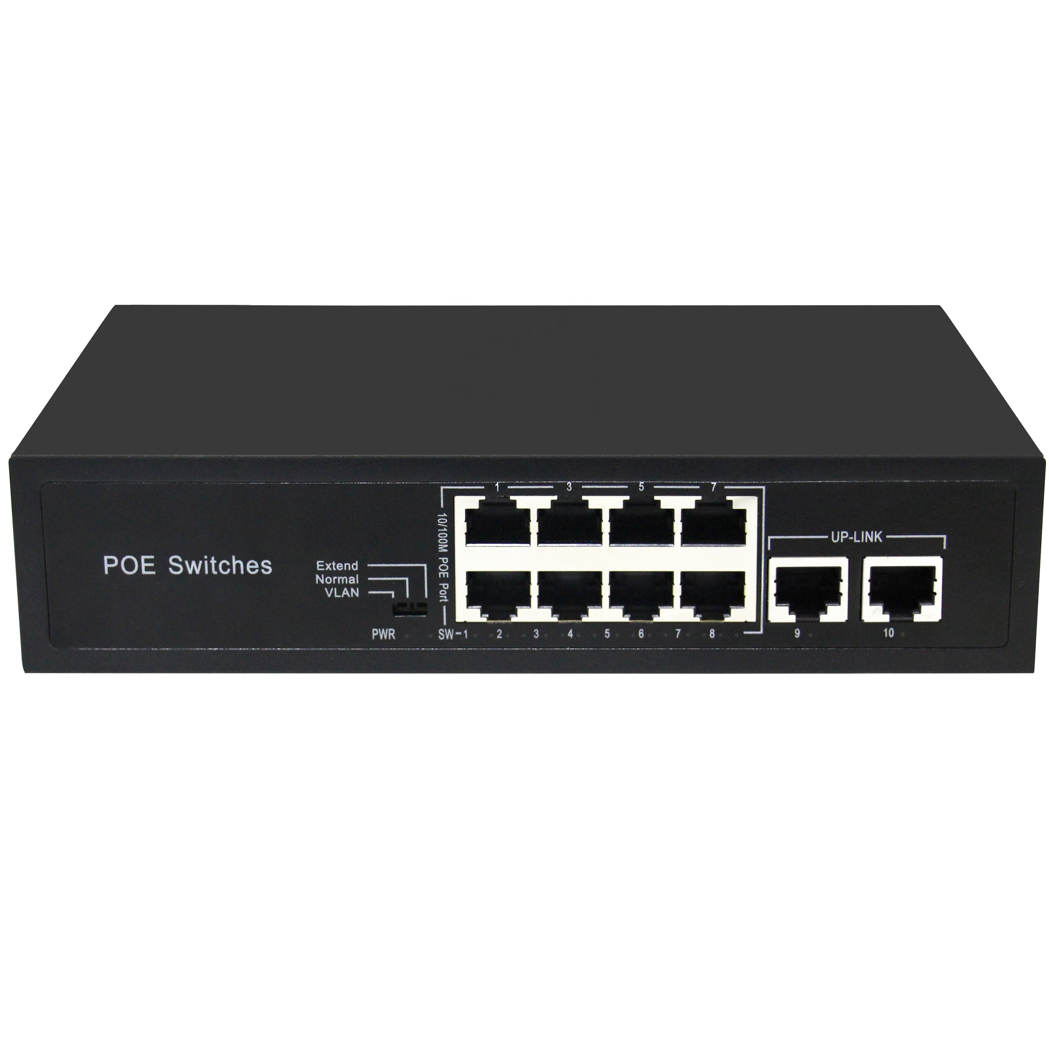 8 port 100Mbps power over Ethernet 96W  VLAN Active 48V Poe Switch with 2*RJ45 Uplink Network Switch