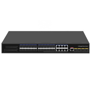 Ethernet Switch 24 Ports Gigabit 128gbps Optical Fiber Sfp 10g L3 Web Managed fiber core Switch