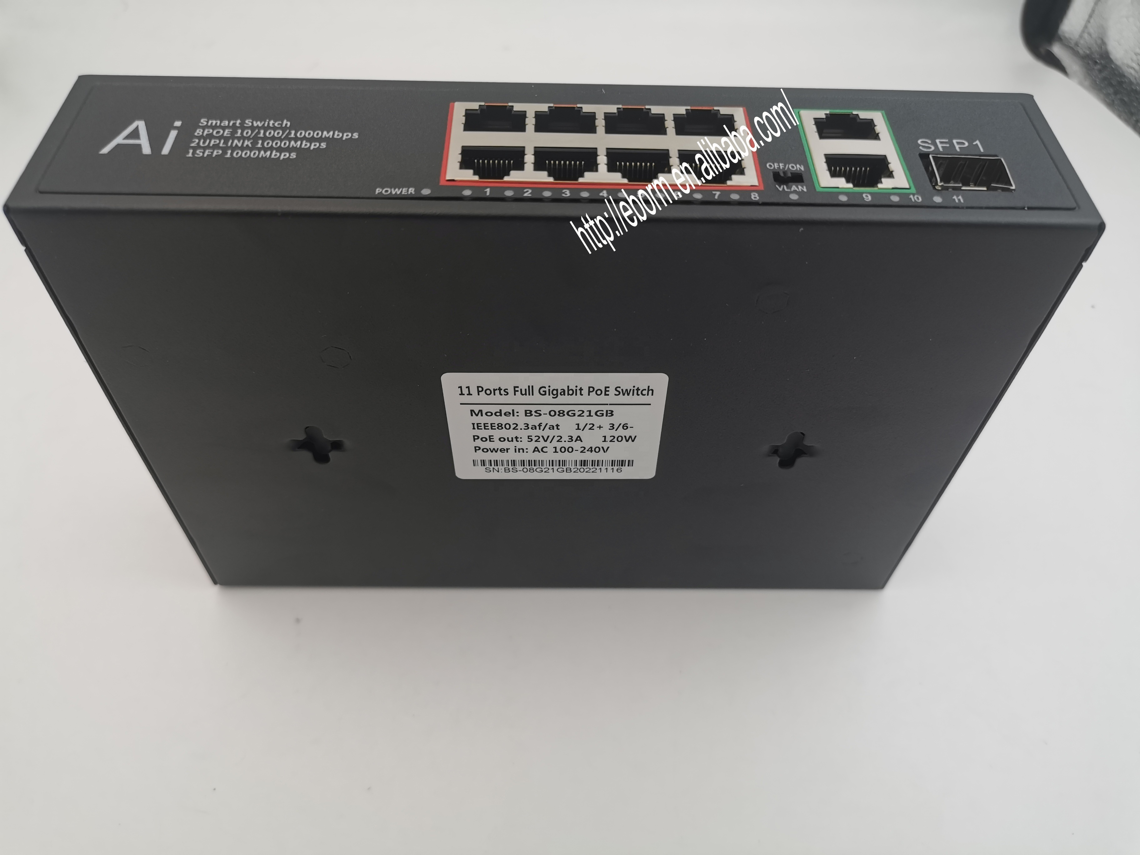 Gigabit 8 port unmanaged 48V PoE  waterproof outdoor poe Switch